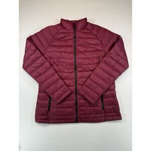 Asics Women’s Down Jacket Maroon Packable 90/10 Duck Down Size Large